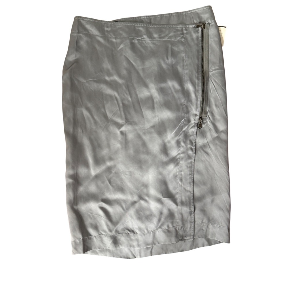 Peachoo + Krejberg gray satin‎ skirt new